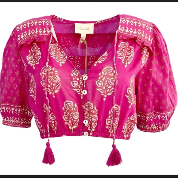 NEW Clebella Lilo Top, Mix Block Print, Size Small, sold out online ! - Picture 1 of 7
